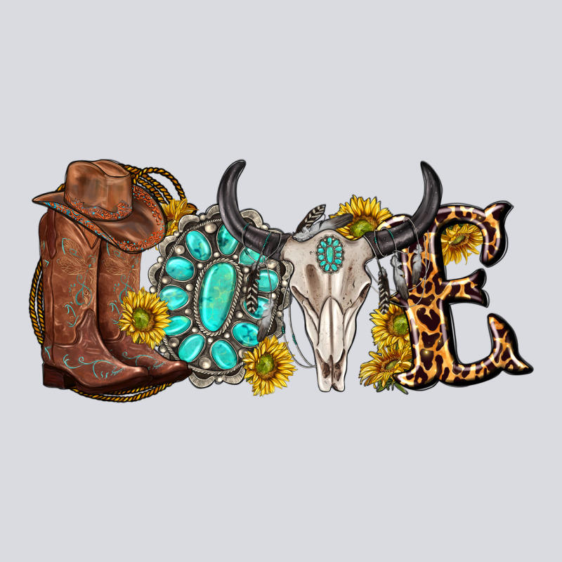 Western Love Bull Skull With Gemstone And Sunflowe Zipper Hoodie by texasbilliewilder | Teevron