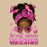 Afro Messy Bun Breast Cancer Warrior Heavyweight Hoodie | Teevron