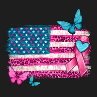 American Flag Breast Cancer With Ribbon Heavyweight Hoodie | Teevron