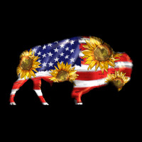 Bison Amerıcan Flag Ladies Tee | Teevron