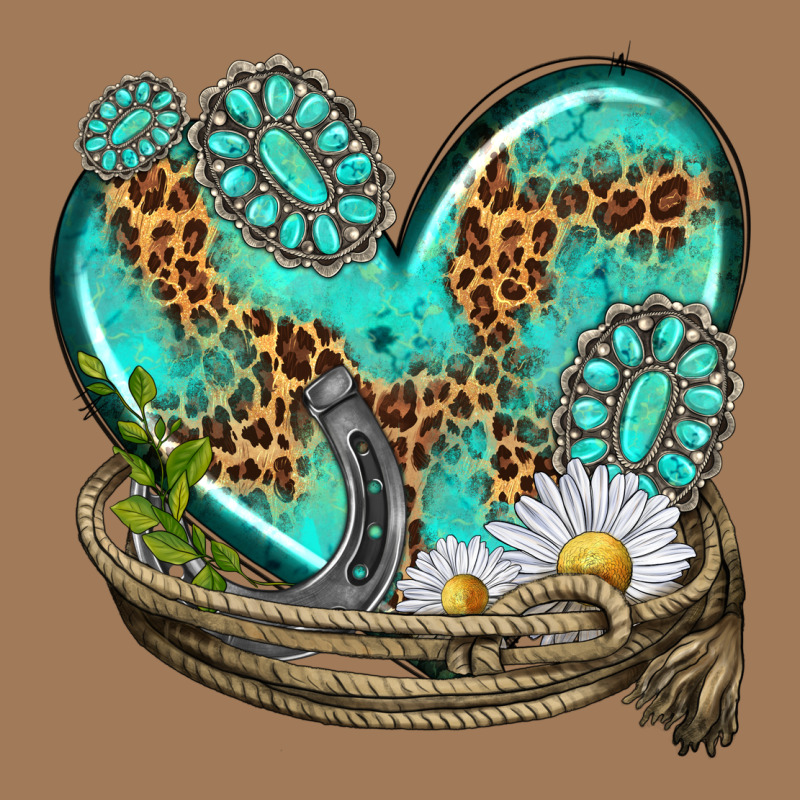 Turquoise Western Heart With Horseshoe Classic Tee by texasbilliewilder | Teevron