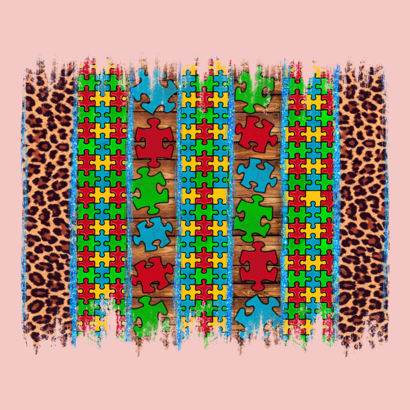Autism Awareness Leopard Puzzle Brush Stroke Urban Heavy Tee by Artiststas | Teevron