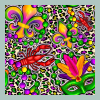 Mardi Gras Crawfish Leopard  Seamless Pattern Premium Sweatshirt | Teevron