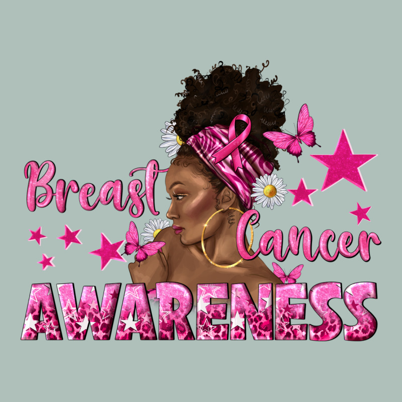 Breast Cancer Awareness With Afro Woman Heavyweight Hoodie by texasbilliewilder | Teevron