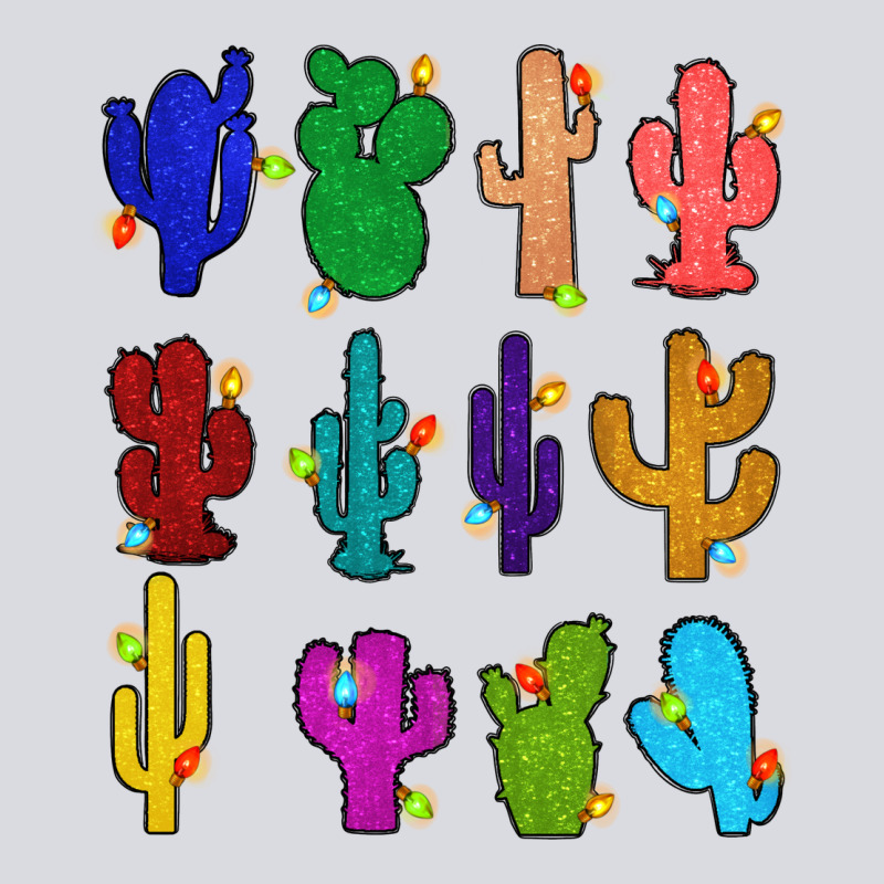 Christmas Glitter Cactus Zipper Hoodie by Zillion Design Studio | Teevron