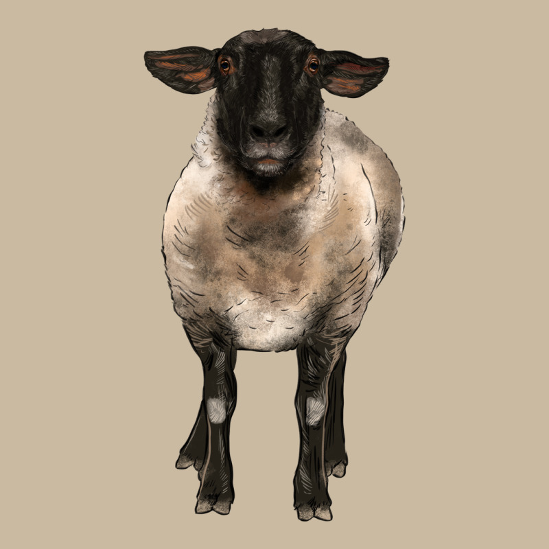 Suffolk Ewe Front Long Sleeve Tee by BarkalooDesign | Teevron