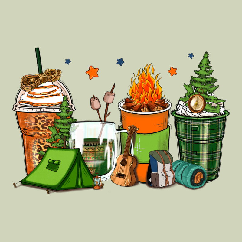 Camping Coffee Cups Heavyweight Hoodie by Zillion Design Studio | Teevron