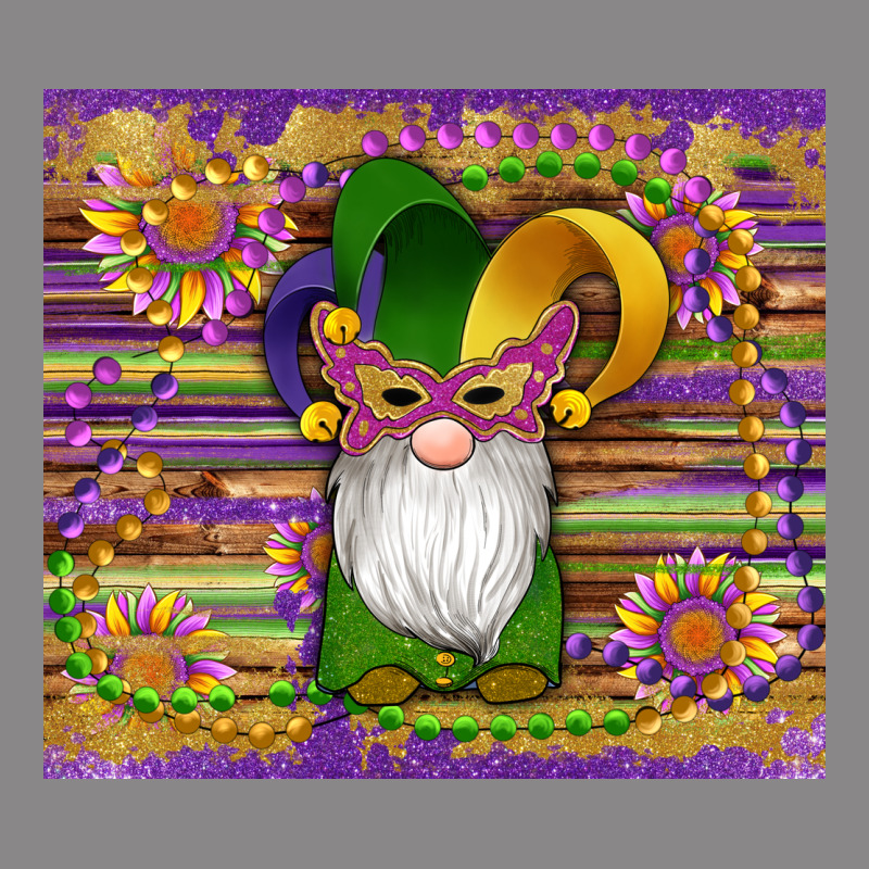 Mardi Gras Gnomes Mask Serape Sunflowers Vintage Tee by Artiststas | Teevron