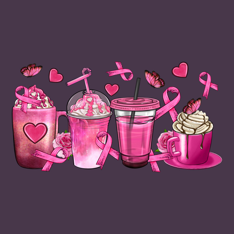 Breast Cancer Coffee Cups Heavyweight Hoodie by texasbilliewilder | Teevron