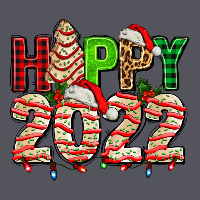 Happy 2022 With Christmas Tree Cake Vintage Hoodie by AdoDesignShop | Teevron