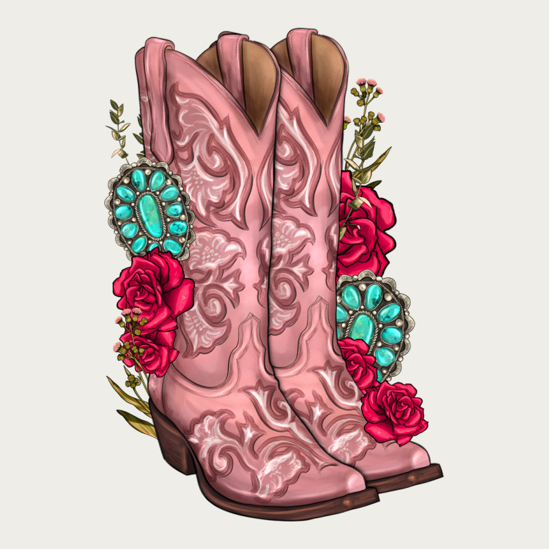 Floral Cowgirl Boots Zipper Hoodie by texasbilliewilder | Teevron