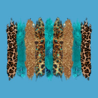 Glitter Turqoise Leopard Tooled Leather Background Premium Hoodie | Teevron