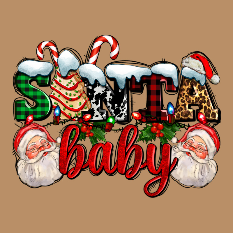 Santa Baby With Santa And Christmas Tree Cake Vintage Hoodie by AdoDesignShop | Teevron