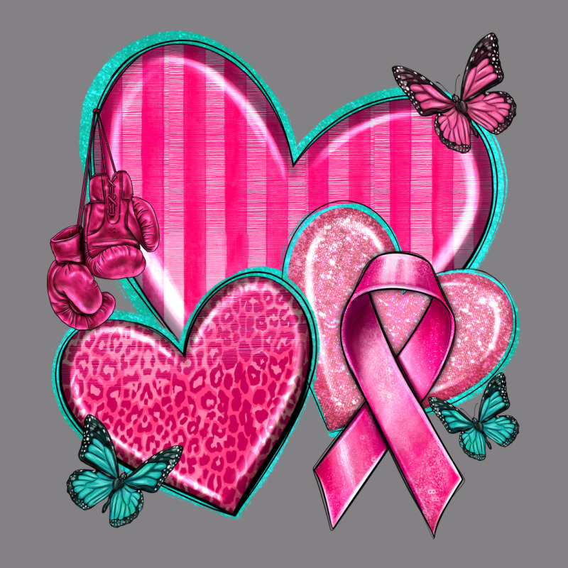 Breast Cancer Hearts Heavyweight Hoodie by texasbilliewilder | Teevron