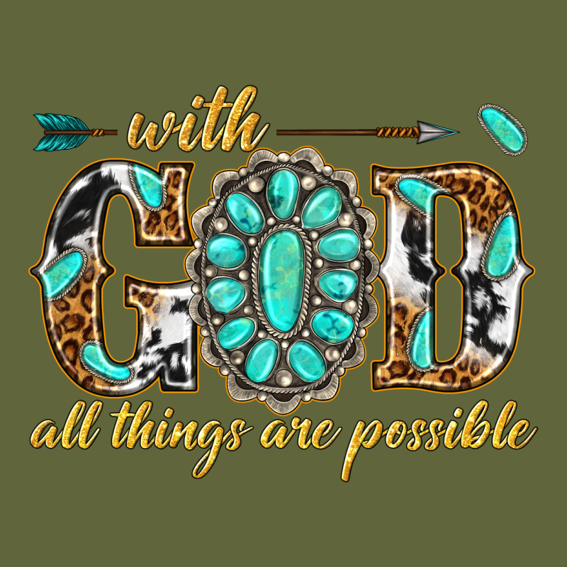 With God All Things Are Possible With Gemstone Classic Tee by texasbilliewilder | Teevron