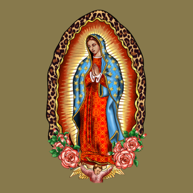 Our Lady Of Guadalupe Leopard And Roses Premium Hoodie by BarkalooDesign | Teevron