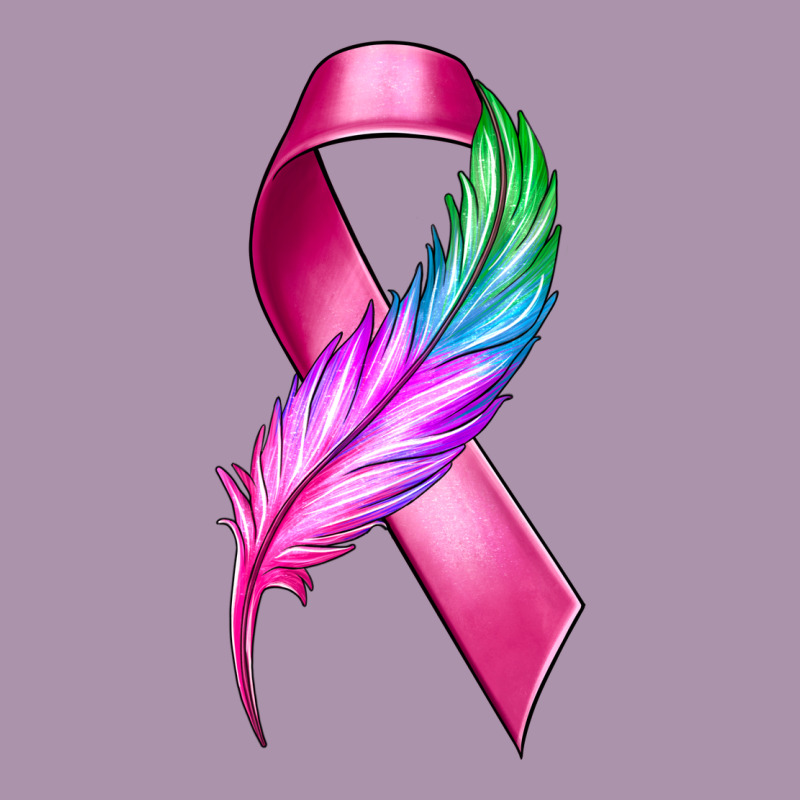 Breast Cancer Ribbon With Feather Heavyweight Hoodie by texasbilliewilder | Teevron