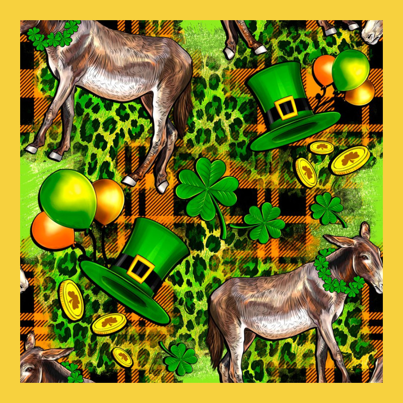 St. Patrick's Donkey With Leprechaun Hat Seamless Premium Sweatshirt by FaDigitalArtStudio | Teevron