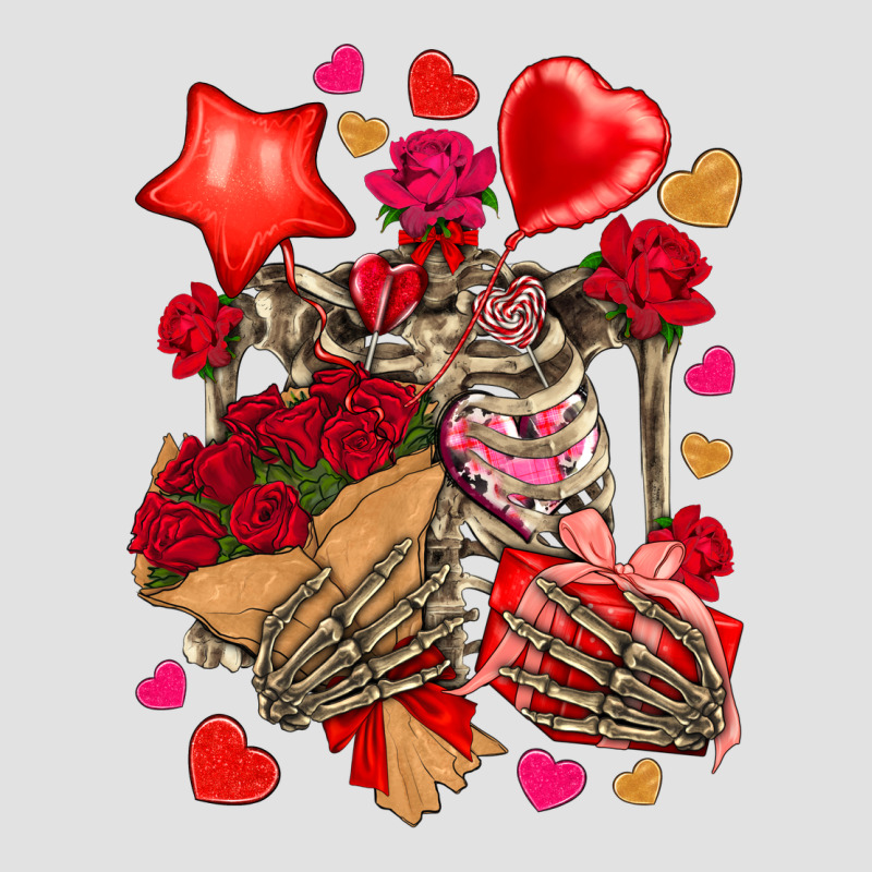 Valentines Day Skeleton Premium Hoodie by NancyCooperArtShop | Teevron
