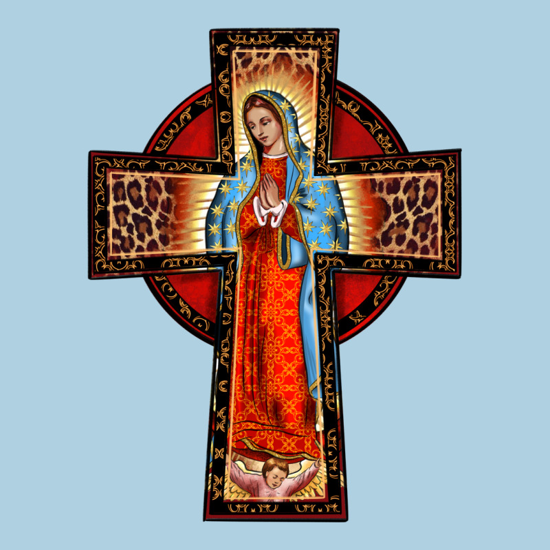 Lady Of Guadalupe Leopard Cross Premium Hoodie by BarkalooDesign | Teevron