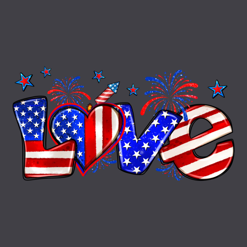 Love 4th Of July Heavyweight Hoodie by Zillion Design Studio | Teevron