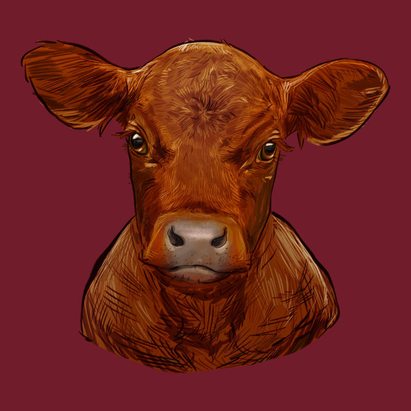 Red Angus Calf Zipper Hoodie by RanaPortraitStore | Teevron