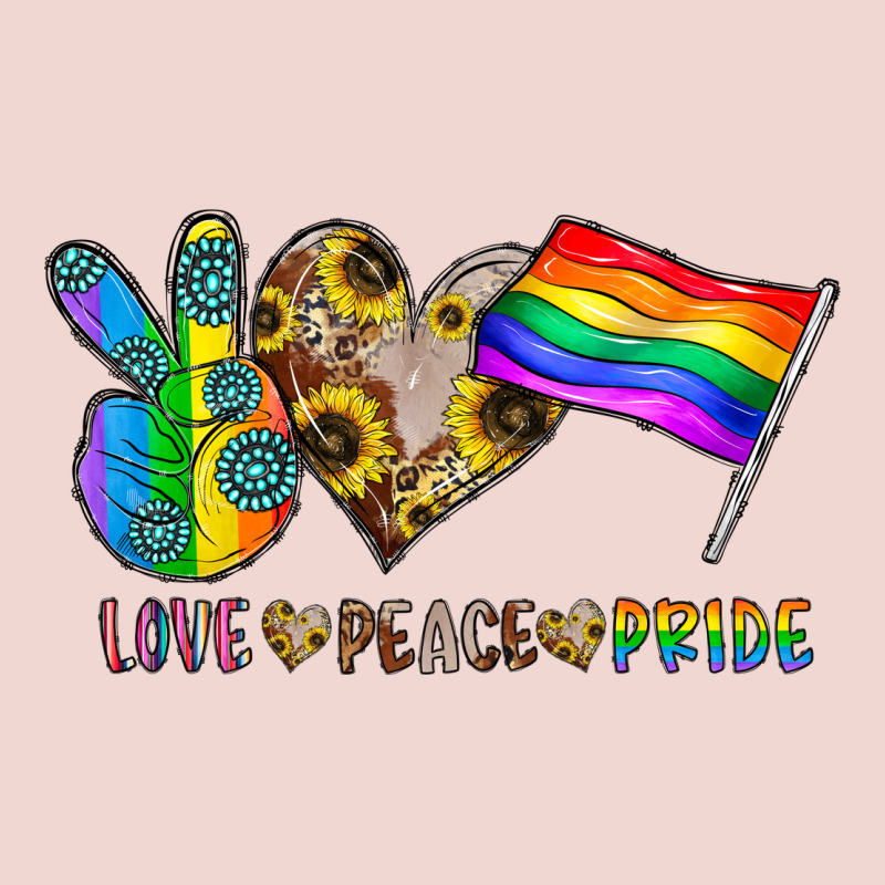 Peace Love Pride Premium Sweatshirt by CowhideDigitalArt | Teevron