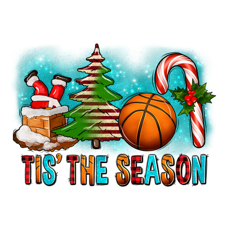 Tis The Season Christmas With Basketball And Candy Cane Premium Sweatshirt by FaDigitalArtStudio | Teevron