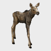 Moose Fawn Deer Urban Hoodie | Teevron