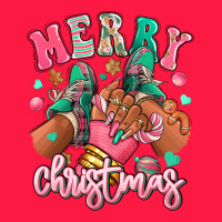 Pink Merry Christmas Black Girl Sneakers Zipper Hoodie | Teevron