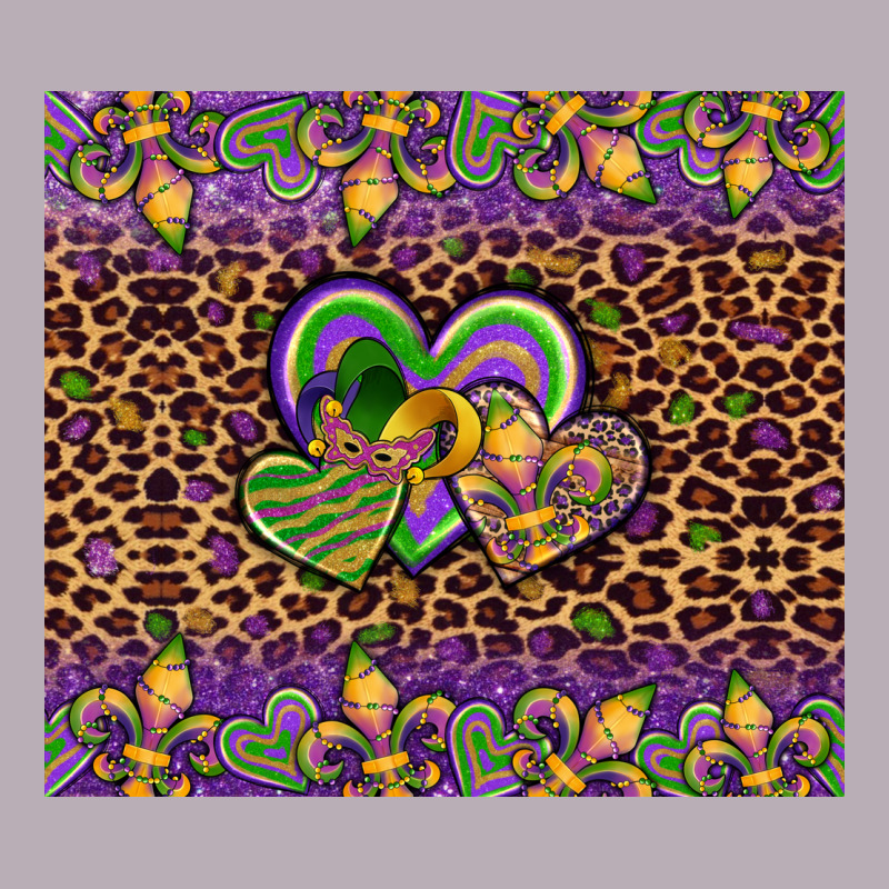 Mardi Gras Fleur De Lis Hearts Leopard Glitter Vintage Tee by Artiststas | Teevron