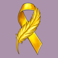 Childhood Cancer Ribbon With Feather Heavyweight Hoodie | Teevron