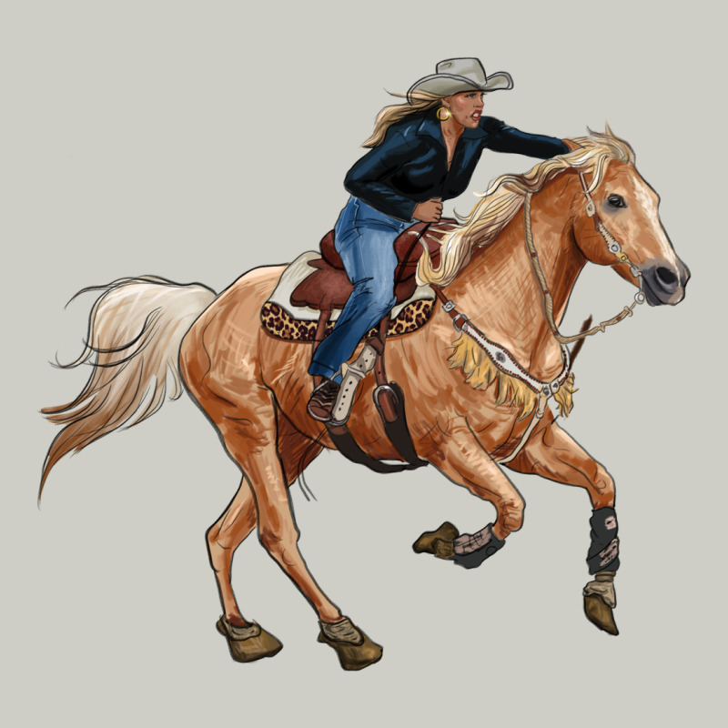 Horse Body With Cowgirl Heavyweight Hoodie by RanaPortraitStore | Teevron