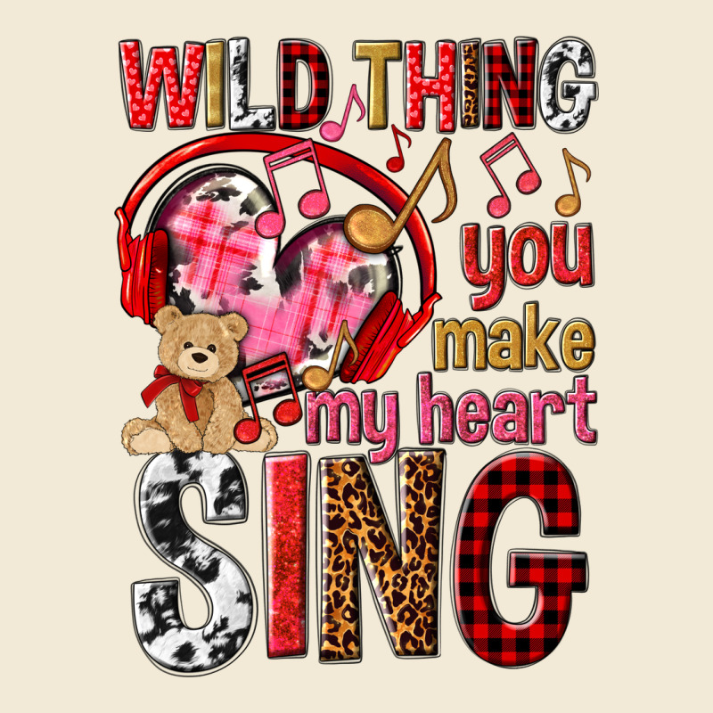 Wild Thing You Make My Heart Sing Premium Hoodie by NancyCooperArtShop | Teevron