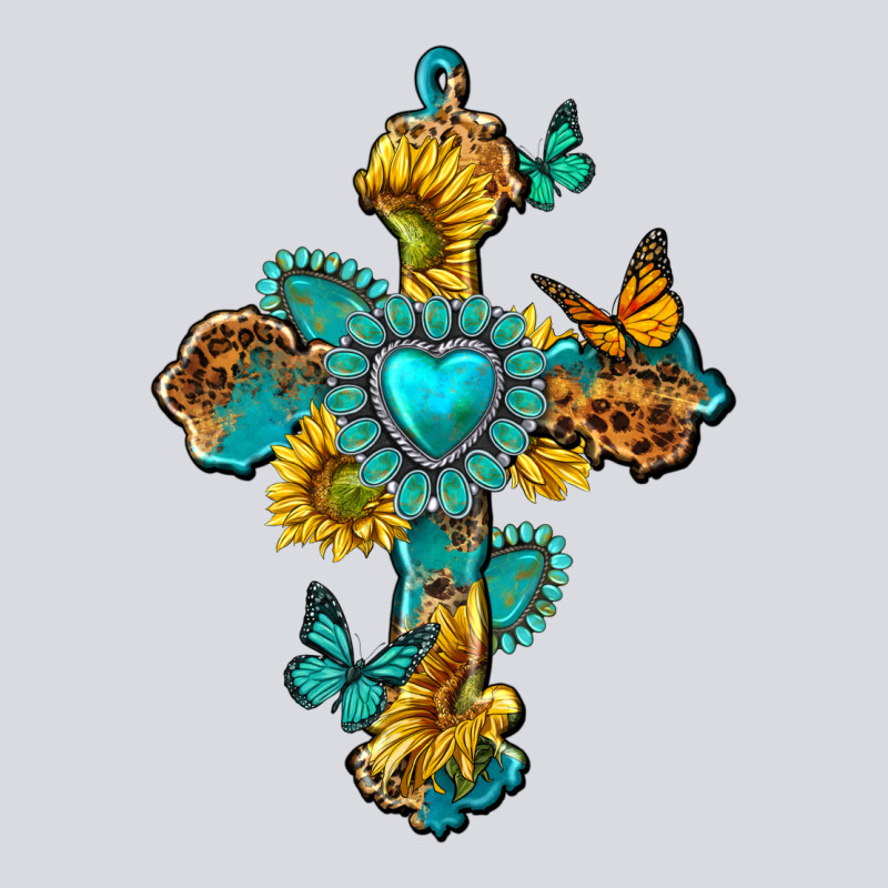 Western Cross With Gemstone And Sunflowers Zipper Hoodie by texasbilliewilder | Teevron