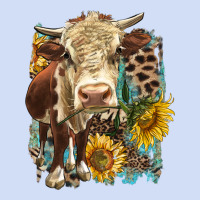 Hereford Heifer With Sunflower And Leopard Urban Hoodie | Teevron