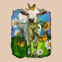 Charolais Heifer With Sunflower And Daisies Urban Hoodie | Teevron