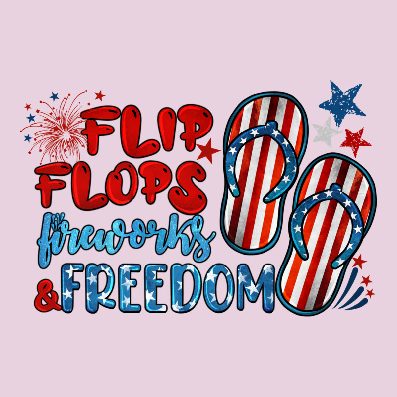 Flip Flops Fireworks & Freedom Ladies Tee by BarkalooDesign | Teevron