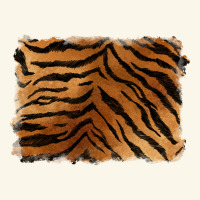 Handdrawn Tiger Pattern Background Premium Hoodie | Teevron