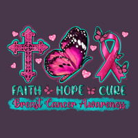 Faith Hope Cure Breast Cancer Awareness Heavyweight Hoodie | Teevron