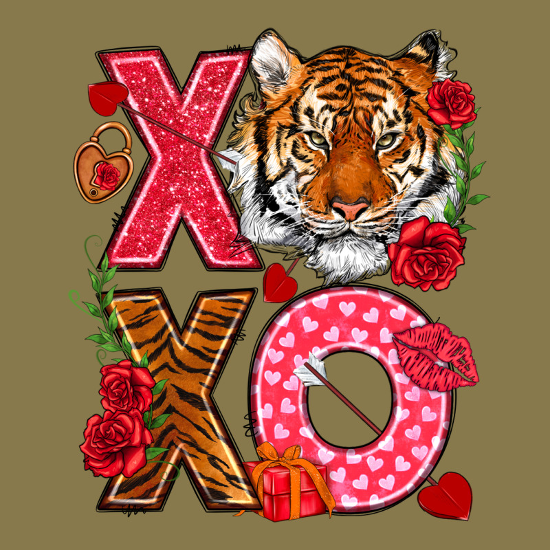 Xoxo With Tiger Premium Hoodie by NancyCooperArtShop | Teevron