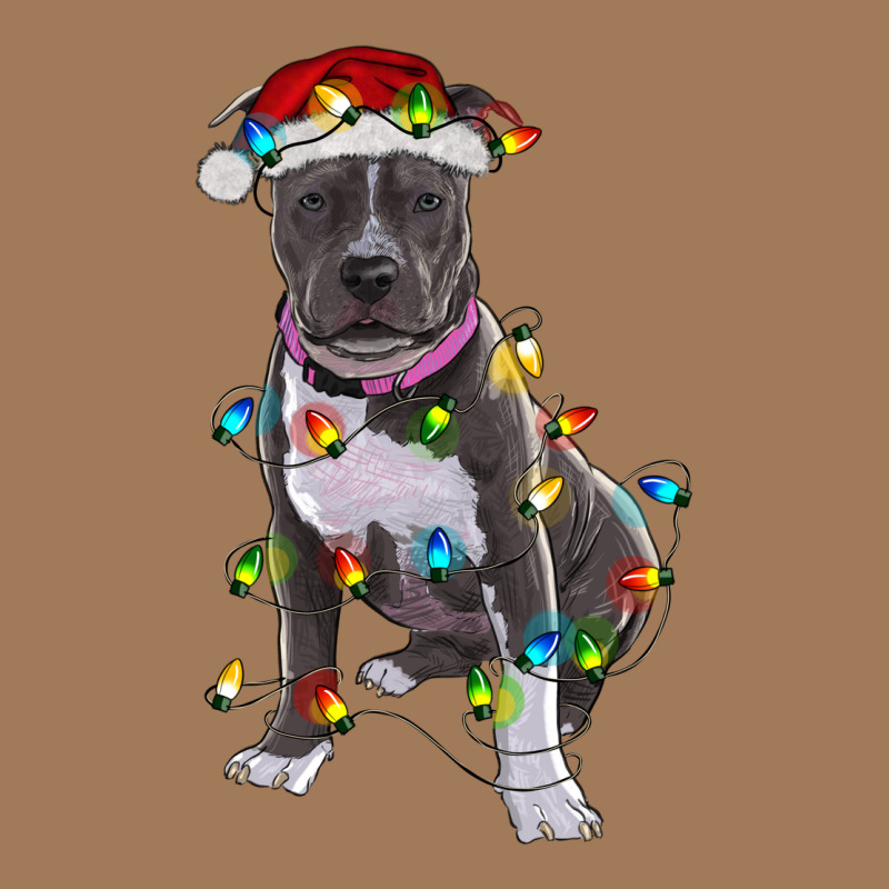 Pitbull With Christmas Lights Classic Tee by RanaPortraitStore | Teevron