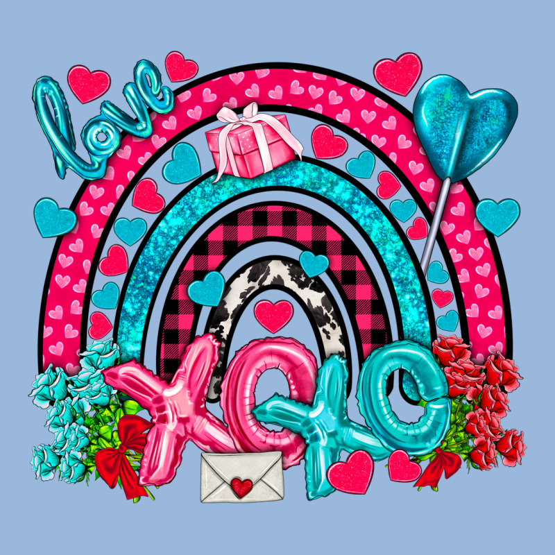 Xo Xo Rainbow Valentine Premium Hoodie by NancyCooperArtShop | Teevron