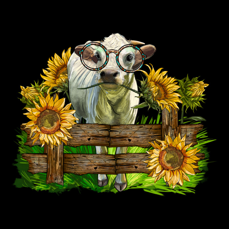 Charolais Heifer With Sunflowers Urban Hoodie by LillyAllenDesigns | Teevron