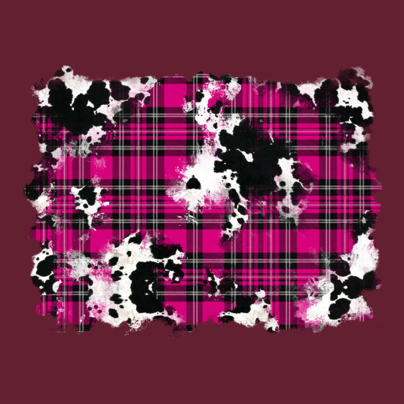 Pink Christmas Plaid Cowhide Pattern Background Classic Tee by RanaPortraitStore | Teevron
