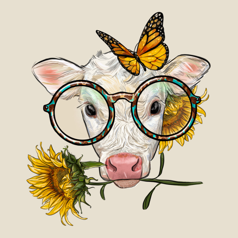 Charolais Calf With Sunflowers And Butterfly Urban Hoodie by LillyAllenDesigns | Teevron