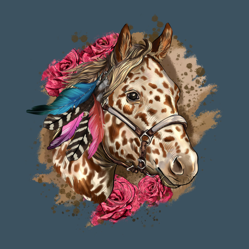 Floral Appaloosa Horse With Feathers Urban Hoodie by LillyAllenDesigns | Teevron