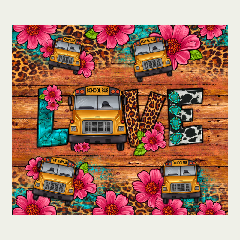 Love School Bus Leopard Urban Heavy Tee by Artiststas | Teevron