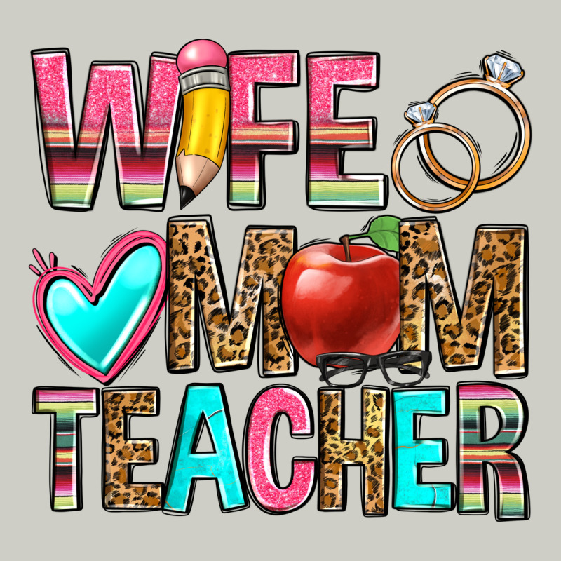 Wife Mom Teacher Heavyweight Hoodie by Zillion Design Studio | Teevron
