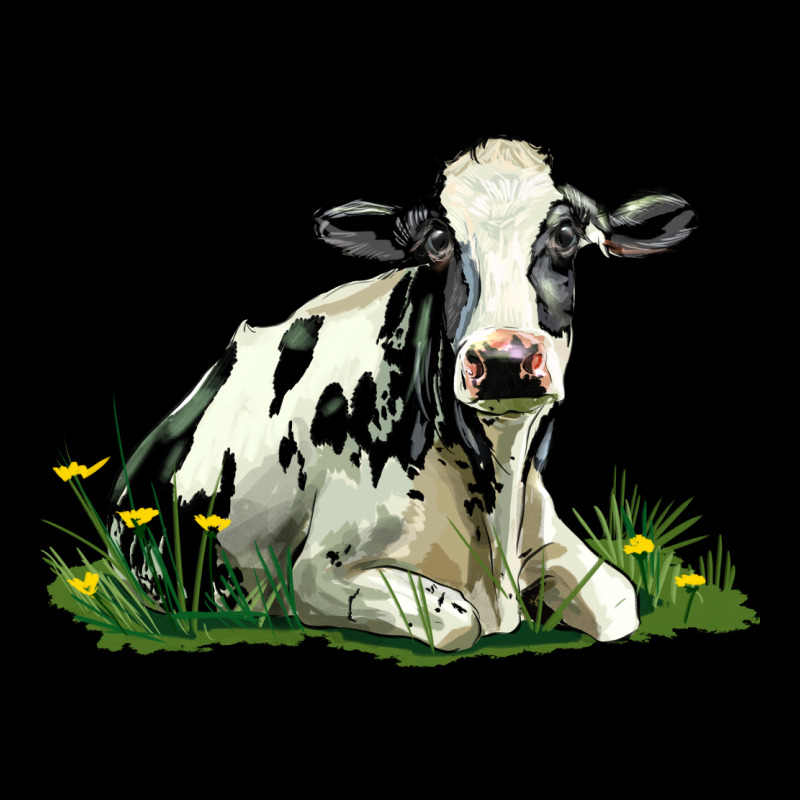 Holstein Cow Sitting Urban Hoodie by LillyAllenDesigns | Teevron